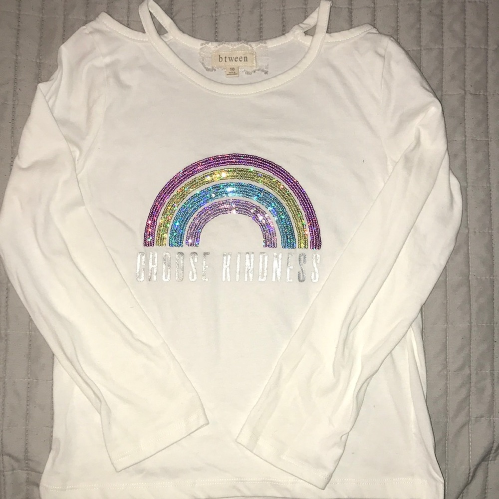 “Btween” long sleeve rainbow shirt